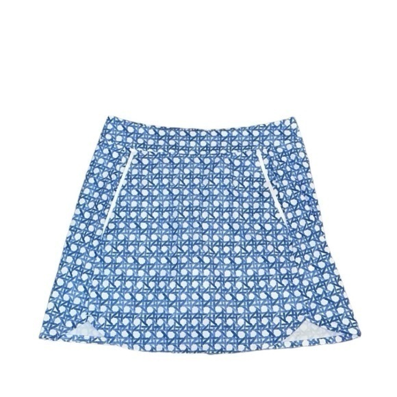 Vineyard Vines Performance White‎ & Blue Printed Preppy Tennis Golf Skort
